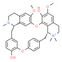 ChemSpider 2D Image | (1alpha,1'alpha)-7,12'-Dihydroxy-6,6'-dimethoxy-2,2,2'-trimethyloxyacanthan-2-ium | C37H41N2O6