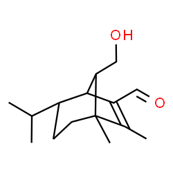 ChemSpider 2D Image | 8-(Hydroxymethyl)-4-isopropyl-1,7-dimethylbicyclo[3.2.1]oct-6-ene-6-carbaldehyde | C15H24O2