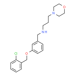 ChemSpider 2D Image | N-{3-[(2-Chlorobenzyl)oxy]benzyl}-3-(4-morpholinyl)-1-propanamine | C21H27ClN2O2