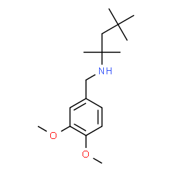 ChemSpider 2D Image | N-(3,4-Dimethoxybenzyl)-2,4,4-trimethyl-2-pentanamine | C17H29NO2