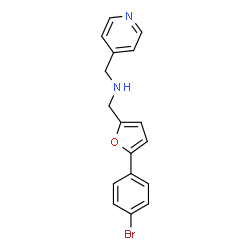 ChemSpider 2D Image | 1-[5-(4-Bromophenyl)-2-furyl]-N-(4-pyridinylmethyl)methanamine | C17H15BrN2O