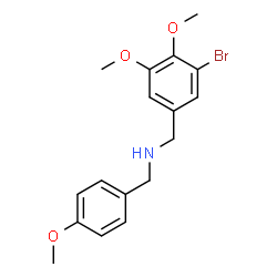 ChemSpider 2D Image | 1-(3-Bromo-4,5-dimethoxyphenyl)-N-(4-methoxybenzyl)methanamine | C17H20BrNO3