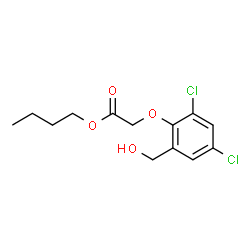 ChemSpider 2D Image | Butyl [2,4-dichloro-6-(hydroxymethyl)phenoxy]acetate | C13H16Cl2O4