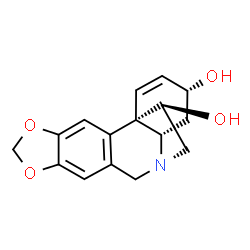 ChemSpider 2D Image | (3alpha,11R,13beta,19alpha)-1,2-Didehydrocrinan-3,11-diol | C16H17NO4