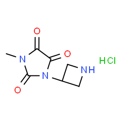 ChemSpider 2D Image | 1-(3-Azetidinyl)-3-methyl-2,4,5-imidazolidinetrione hydrochloride (1:1) | C7H10ClN3O3