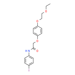 ChemSpider 2D Image | 2-[4-(2-Ethoxyethoxy)phenoxy]-N-(4-iodophenyl)acetamide | C18H20INO4