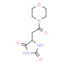 ChemSpider 2D Image | 5-(2-morpholin-4-yl-2-oxoethyl)imidazolidine-2,4-dione | C9H13N3O4