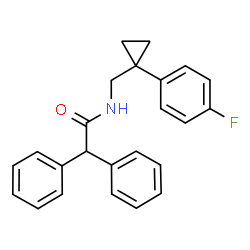 ChemSpider 2D Image | N-{[1-(4-Fluorophenyl)cyclopropyl]methyl}-2,2-diphenylacetamide | C24H22FNO