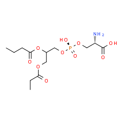 ChemSpider 2D Image | O-[(S)-[2-(Butyryloxy)-3-(propionyloxy)propoxy](hydroxy)phosphoryl]-L-serine | C13H24NO10P