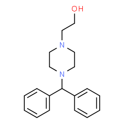 ChemSpider 2D Image | 4-(Diphenylmethyl)-1-piperazineethanol | C19H24N2O