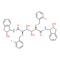 ChemSpider 2D Image | N,N-[2,5-O-DI-2-FLUORO-BENZYL-GLUCARYL]-DI-[1-AMINO-INDAN-2-OL] | C38H38F2N2O8