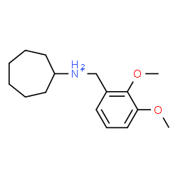 ChemSpider 2D Image | N-(2,3-Dimethoxybenzyl)cycloheptanaminium | C16H26NO2