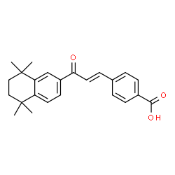 ChemSpider 2D Image | 4-[3-OXO-3-(5,5,8,8-TETRAMETHYL-5,6,7,8-TETRAHYDRO-NAPHTHALEN-2-YL)-PROPENYL]-BENZOIC ACID | C24H26O3