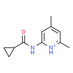 ChemSpider 2D Image | 2-[(Cyclopropylcarbonyl)amino]-4,6-dimethylpyridinium | C11H15N2O