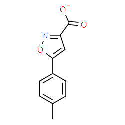 ChemSpider 2D Image | 5-(4-Methylphenyl)-1,2-oxazole-3-carboxylate | C11H8NO3