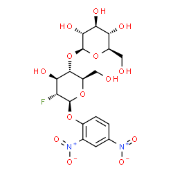 ChemSpider 2D Image | 2,4-DINITROPHENYL-2-DEOXY-2-FLUORO-BETA-D-CELLOBIOSIDE | C18H23FN2O14