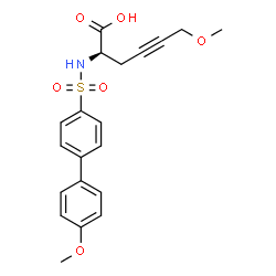 ChemSpider 2D Image | (2R)-6-Methoxy-2-{[(4'-methoxy-4-biphenylyl)sulfonyl]amino}-4-hexynoic acid | C20H21NO6S