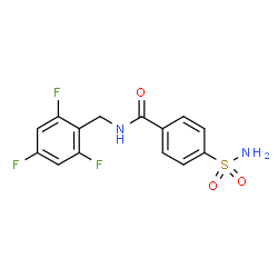 ChemSpider 2D Image | 4-Sulfamoyl-N-(2,4,6-trifluorobenzyl)benzamide | C14H11F3N2O3S