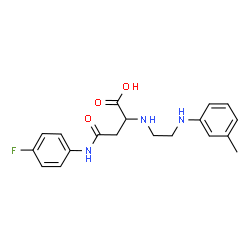 ChemSpider 2D Image | N-(4-Fluorophenyl)-N~2~-{2-[(3-methylphenyl)amino]ethyl}asparagine | C19H22FN3O3