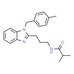 ChemSpider 2D Image | 2-Methyl-N-{3-[1-(4-methylbenzyl)-1H-benzimidazol-2-yl]propyl}propanamide | C22H27N3O