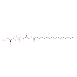 ChemSpider 2D Image | (2S)-3-({[(2S)-2,3-Dihydroxypropoxy](hydroxy)phosphoryl}oxy)-2-hydroxypropyl palmitate | C22H45O9P