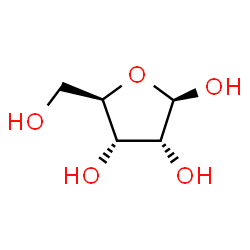ChemSpider 2D Image | beta-D-Ribofuranose | C5H10O5