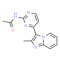 ChemSpider 2D Image | N-[4-(2-Methylimidazo[1,2-a]pyridin-3-yl)-2-pyrimidinyl]acetamide | C14H13N5O