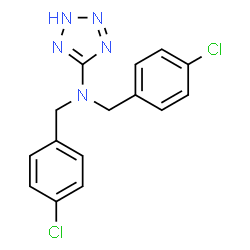 ChemSpider 2D Image | N,N-Bis(4-chlorobenzyl)-2H-tetrazol-5-amine | C15H13Cl2N5