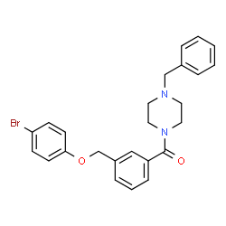ChemSpider 2D Image | (4-Benzyl-1-piperazinyl){3-[(4-bromophenoxy)methyl]phenyl}methanone | C25H25BrN2O2