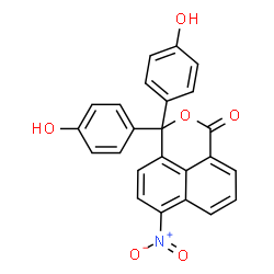 ChemSpider 2D Image | 3-DIPHENOL-6-NITRO-3H-BENZO[DE]ISOCHROMEN-1-ONE | C24H15NO6