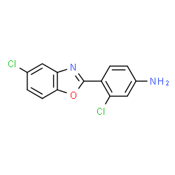 ChemSpider 2D Image | 3-Chloro-4-(5-chloro-1,3-benzoxazol-2-yl)aniline | C13H8Cl2N2O