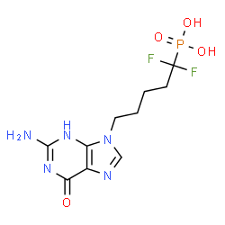 ChemSpider 2D Image | 9-(5,5-DIFLUORO-5-PHOSPHONOPENTYL)GUANINE | C10H14F2N5O4P