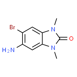 ChemSpider 2D Image | 5-amino-6-bromo-1,3-dimethyl-1,3-benzodiazol-2-one | C9H10BrN3O