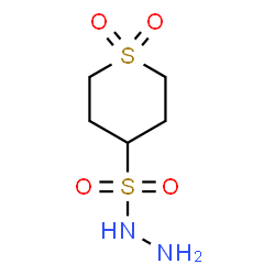ChemSpider 2D Image | Tetrahydro-2H-thiopyran-4-sulfonohydrazide 1,1-dioxide | C5H12N2O4S2