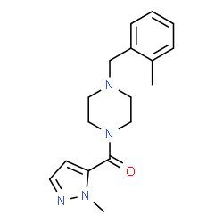 ChemSpider 2D Image | [4-(2-Methylbenzyl)-1-piperazinyl](1-methyl-1H-pyrazol-5-yl)methanone | C17H22N4O