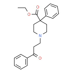 ChemSpider 2D Image | Ethyl 1-(3-oxo-3-phenylpropyl)-4-phenyl-4-piperidinecarboxylate | C23H27NO3