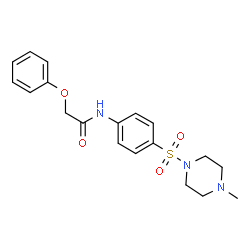 ChemSpider 2D Image | N-{4-[(4-Methyl-1-piperazinyl)sulfonyl]phenyl}-2-phenoxyacetamide | C19H23N3O4S