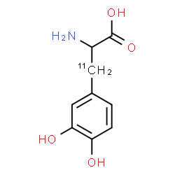 ChemSpider 2D Image | 3-Hydroxy(beta-~11~C)tyrosine | C811CH11NO4