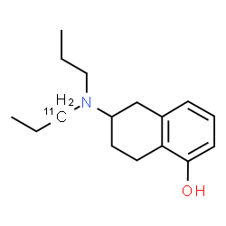 ChemSpider 2D Image | 6-{Propyl[(1-~11~C)propyl]amino}-5,6,7,8-tetrahydro-1-naphthalenol | C1511CH25NO