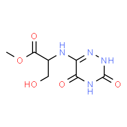 ChemSpider 2D Image | Methyl N-(3,5-dioxo-2,3,4,5-tetrahydro-1,2,4-triazin-6-yl)serinate | C7H10N4O5