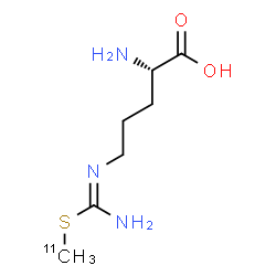 ChemSpider 2D Image | (E)-N~5~-{Amino[(~11~C)methylsulfanyl]methylene}-L-ornithine | C611CH15N3O2S