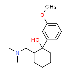 ChemSpider 2D Image | 2-[(Dimethylamino)methyl]-1-{3-[(~11~C)methyloxy]phenyl}cyclohexanol | C1511CH25NO2