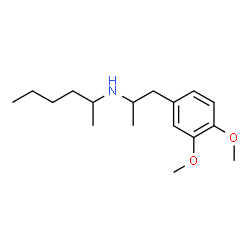 ChemSpider 2D Image | N-[1-(3,4-Dimethoxyphenyl)-2-propanyl]-2-hexanamine | C17H29NO2