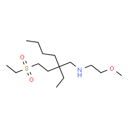 ChemSpider 2D Image | 2-Ethyl-2-[2-(ethylsulfonyl)ethyl]-N-(2-methoxyethyl)-1-hexanamine | C15H33NO3S