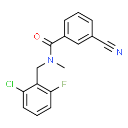 ChemSpider 2D Image | N-(2-Chloro-6-fluorobenzyl)-3-cyano-N-methylbenzamide | C16H12ClFN2O