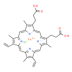 ChemSpider 2D Image | hemin | C34H32ClFeN4O4