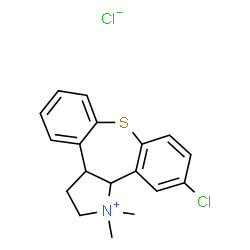 ChemSpider 2D Image | 11-Chloro-1,1-dimethyl-2,3,3a,12b-tetrahydro-1H-dibenzo[2,3:6,7]thiepino[4,5-b]pyrrol-1-ium chloride | C18H19Cl2NS