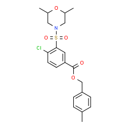 ChemSpider 2D Image | 4-Methylbenzyl 4-chloro-3-[(2,6-dimethyl-4-morpholinyl)sulfonyl]benzoate | C21H24ClNO5S
