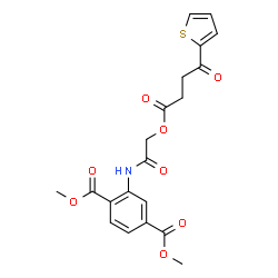 ChemSpider 2D Image | Dimethyl 2-[({[4-oxo-4-(2-thienyl)butanoyl]oxy}acetyl)amino]terephthalate | C20H19NO8S