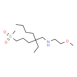 ChemSpider 2D Image | 2-Ethyl-N-(2-methoxyethyl)-2-[3-(methylsulfonyl)propyl]-1-hexanamine | C15H33NO3S